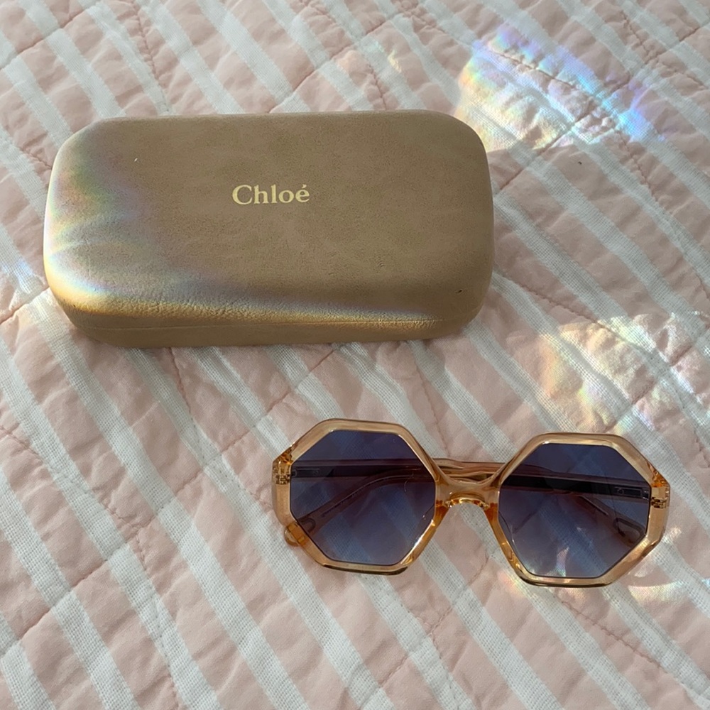 CHLOÉ KIDS Willow hexagonal-frame sunglasses